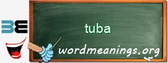 WordMeaning blackboard for tuba